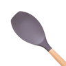 Espátula Pá de Silicone Cabo de Madeira Cinza 31cm Coberturas Fechada - 2