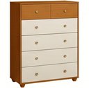 Ver imagem 6 de Cômoda para Quarto 6 Gavetas 90cm Varsóvia A04 Cinamomo Off White - Lyam Decor