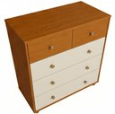 Ver mais imagens de Cômoda para Quarto 6 Gavetas 90cm Varsóvia A04 Cinamomo Off White - Lyam Decor