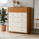 Ver imagem 3 de Cômoda para Quarto 6 Gavetas 90cm Varsóvia A04 Cinamomo Off White - Lyam Decor