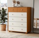 Ver imagem 1 de Cômoda para Quarto 6 Gavetas 90cm Varsóvia A04 Cinamomo Off White - Lyam Decor