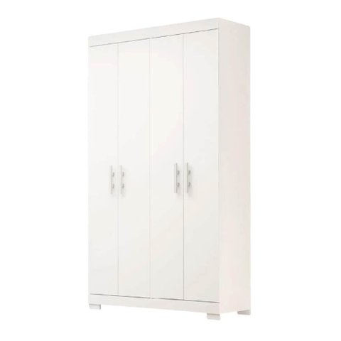 Guarda Roupa Acp Lana 4 Portas com Pés 100% Mdf - Branco