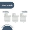 Kit de 3 Porta Sabão em Pó 1,1l com Copo Dosador e Travas de Lavanderia - Oikos - 3