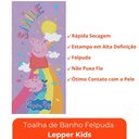 Ver imagem 6 de Toalha de Banho Infantil Peppa Pig Felpuda Algodão Praia Piscina Lepper