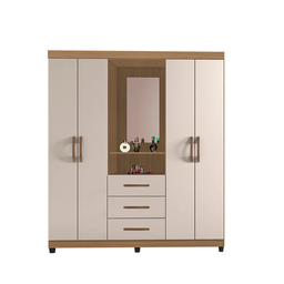 Guarda-roupa Capela Lion 4 Portas Penteadeira Casal Roupeiro - Nature / Off White - 1