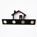 Ver imagem 1 de Porta Chaves Magnético Casinha - 4 ímãs - Toque 3D: Preto
