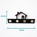 Ver imagem 4 de Porta Chaves Magnético Casinha - 4 ímãs - Toque 3D: Preto