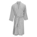 Ver imagem 1 de Roupão de Microfibra Flannel Stripe Tamanho G - Andreza Cinza