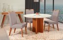 Ver imagem 1 de Mesa de jantar + 4 cadeiras Milão Tampo Redondo 120 cm Peach