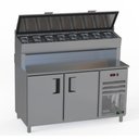 Ver imagem 1 de Balcão Condimentador Alto Refrigerado Venâncio 150cm Linha Prime Exterior Inox Interior Aluzinco