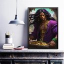 Ver imagem 1 de Quadro Cigano Vladimir - Pote Ouro 33x24cm:madeira Preta