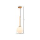 Ver imagem 4 de Lustre Pendente Orby Dourado Vidro Bola Opaca Leitosa Luxo Cozinha Cabeceira Escritório Inl96