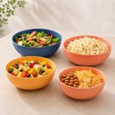 Ver imagem 4 de Jogo 6 Saladeiras 21cm Bambu Plástico Bowl Stripes Lyor Sortido Colorido Frutas Salada Restaurante