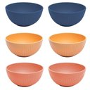 Ver imagem 1 de Jogo 6 Saladeiras 21cm Bambu Plástico Bowl Stripes Lyor Sortido Colorido Frutas Salada Restaurante