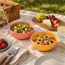Ver imagem 6 de Jogo 6 Saladeiras 21cm Bambu Plástico Bowl Stripes Lyor Sortido Colorido Frutas Salada Restaurante