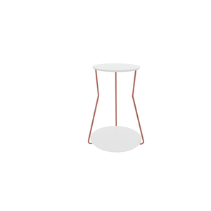 Mesa Lateral Industrial 2 Andares Cobre - Branco