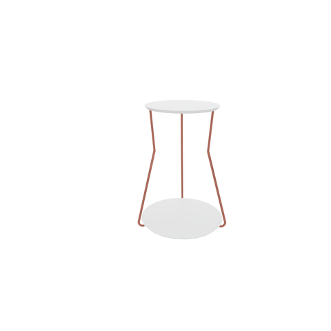 Mesa Lateral Industrial 2 Andares Cobre - Branco