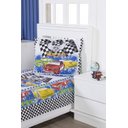 Ver imagem 2 de Colcha Cobre Leito Solteiro Infantil Menino Desenho Animado Carro de Corrida + Capa de Almofada