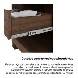 Guarda Roupa Modulo 2 Portas e 3 Gavetas 245cm Setiba Plus Carvalho/off White - 5