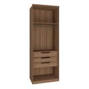 Ver imagem 2 de Guarda Roupa Modulo 2 Portas e 3 Gavetas 245cm Setiba Plus Carvalho/off White