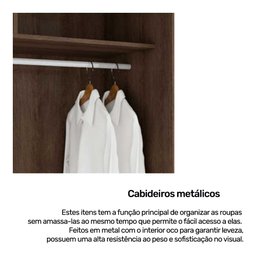 Guarda Roupa Modulo 2 Portas e 3 Gavetas 245cm Setiba Plus Carvalho/off White - 4