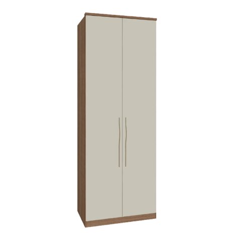 Guarda Roupa Modulo 2 Portas e 3 Gavetas 245cm Setiba Plus Carvalho/off White