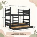 Ver imagem 4 de Treliche Madeira Maciça com Colchões Inclusos Multimóveis CR35686 Preto