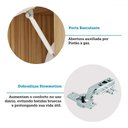 Ver imagem 7 de Armário de Cozinha Modulada com Balcão e Tampo 8 Portas 5 Gavetas Pérola 100% Mdf Vidro Reflecta Amê