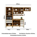 Ver imagem 4 de Armário de Cozinha Modulada com Balcão e Tampo 8 Portas 5 Gavetas Pérola 100% Mdf Vidro Reflecta Amê