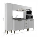 Ver imagem 4 de Cozinha Completa Carol 8 Portas 3 Gavetas Branco - Jcarvalho