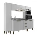 Ver imagem 2 de Cozinha Completa Carol 8 Portas 3 Gavetas Branco - Jcarvalho