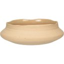 Ver imagem 1 de Centro de Mesa Decorativo de Cerâmica Bege 7x27x27cm Sala Jantar Decoração
