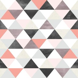 Papel de Parede Geomêtrico Triângulos Tons de Salmão com Preto-60x300cm - 2