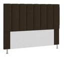 Ver imagem 1 de Cabeceira Estofada Libia 140CM Casal Courino Marrom - D A DECOR