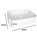 Ver imagem 4 de Cuba para Pia de Apoio em Mármore Sintético Luna Rica - Branco