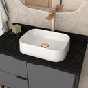 Ver imagem 2 de Cuba para Pia de Apoio em Mármore Sintético Luna Rica - Branco