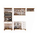 Ver imagem 4 de Cozinha Compacta Modulada 4 Peças Madeira Maciça Linha Joy Branco/Off White/Nogueira
