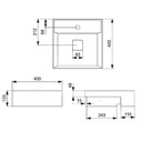 Ver imagem 5 de Cuba Semi Encaixe 40x40cm Roca T10 Terra Beige A32722p650