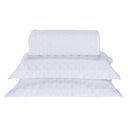 Ver imagem 1 de Kit Cobre Leito Milão Casal 3 Peças 100% Poliéster - Branco/branco