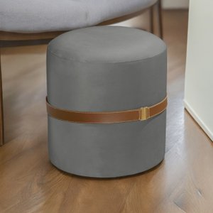 Banqueta Puff em Veludo Estilo Moderno Berlim Alta Qualidade