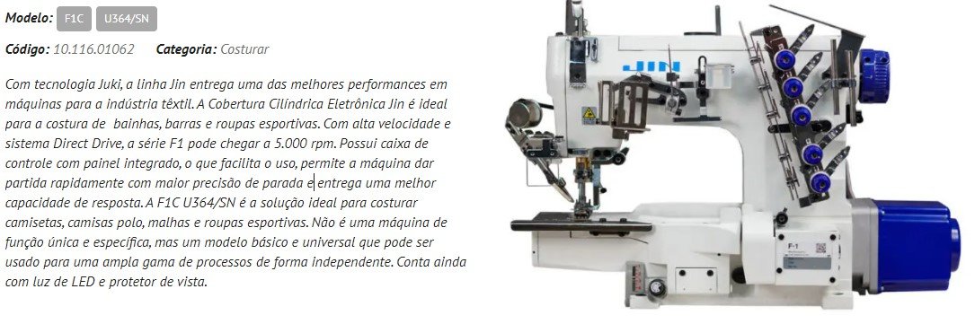 Cobertura, Cilíndrica Eletrônica Juki Jin-f1c U364/sn- 220v - 3