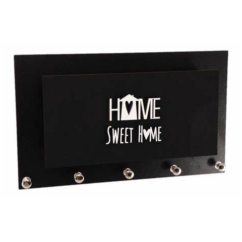 Porta Chaves e Cartas Home Preto Organizador Luxo - Personalizado Make Laser