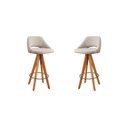 Ver imagem 2 de Kit 2 Banquetas Giratórias Estofadas com Encosto Nicole