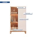 Ver imagem 4 de Cristaleira Mondrian 2 Portas com Led