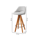 Ver imagem 4 de Kit 2 Banquetas Giratórias Estofadas com Encosto Nicole