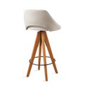 Ver mais imagens de Kit 2 Banquetas Giratórias Estofadas com Encosto Nicole