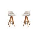 Ver imagem 3 de Kit 2 Banquetas Giratórias Estofadas com Encosto Nicole