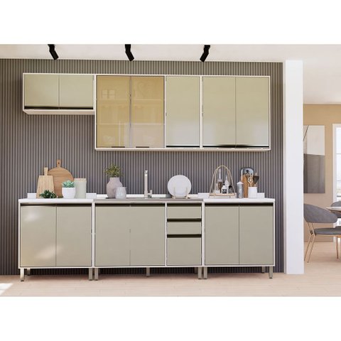 Cozinha Modulada Compacta 5 Peças sem Tampo Linea Luciane Móveis