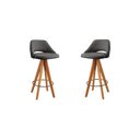 Ver imagem 2 de Kit 2 Banquetas Giratórias Estofadas com Encosto Nicole