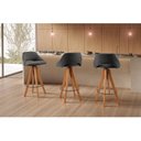 Ver imagem 3 de Kit 2 Banquetas Giratórias Estofadas com Encosto Nicole